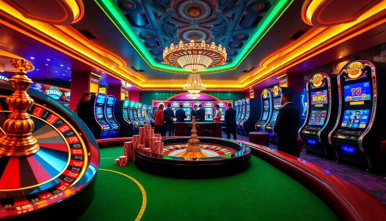 Engaging players experience thrilling wins at tr88 casino with vibrant slot machines and roulette.