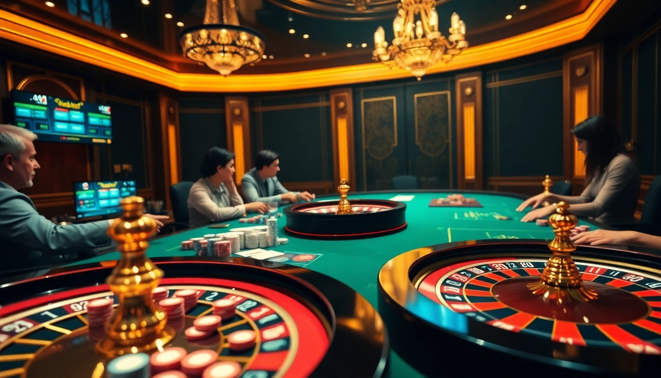 Engage in exhilarating gambling with vibrant visuals at https://vaoluoitv.ink/, showcasing a thrilling casino environment.