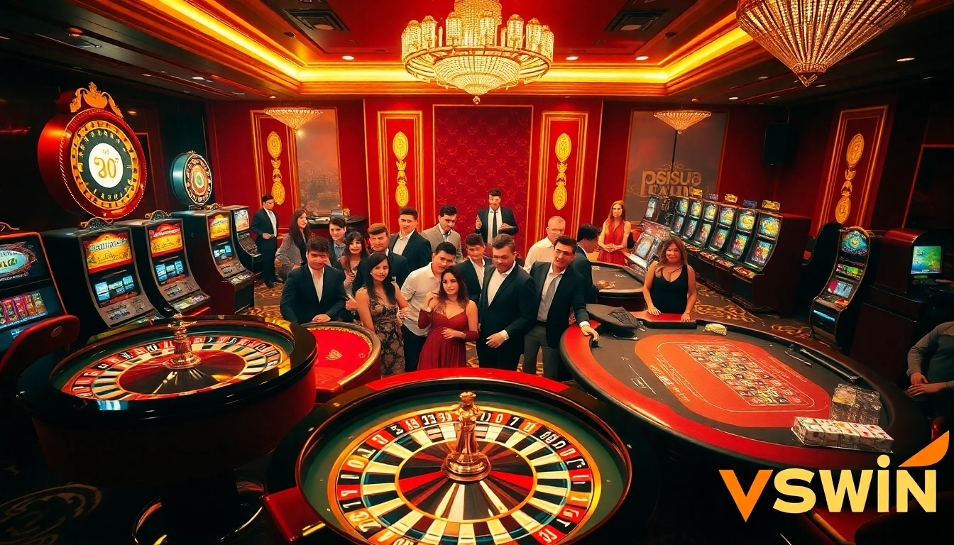 Experience thrilling gaming action at Nhà cái VSWIN's vibrant casino scene.