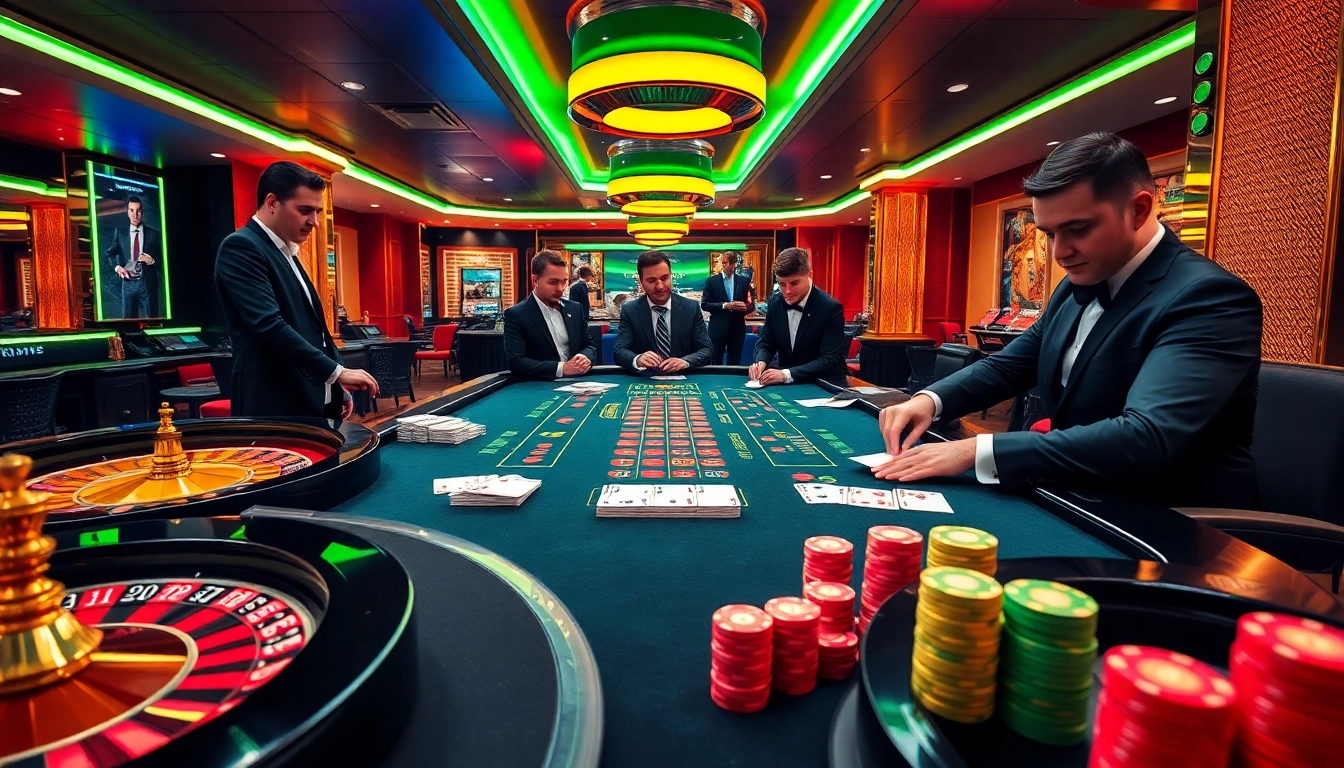 Exciting gameplay at the s88 gaming table in a luxurious casino setting.