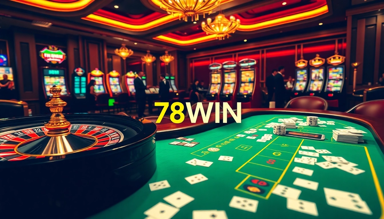 Experience the luxury of winning big at 78WIN with thrilling casino games and vibrant atmosphere.